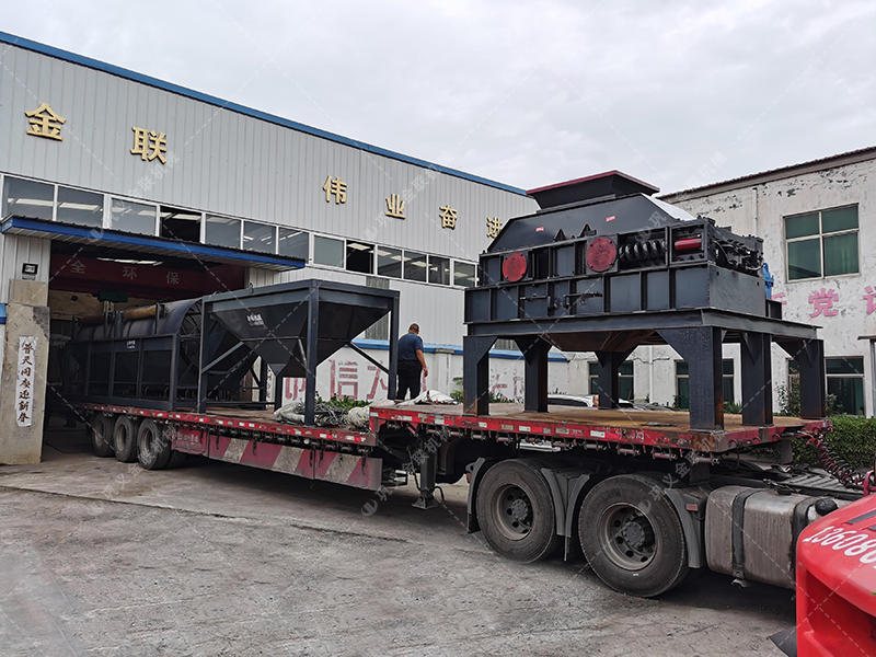 2PG800x600直聯(lián)式對(duì)輥破碎制砂機(jī)發(fā)貨圖片